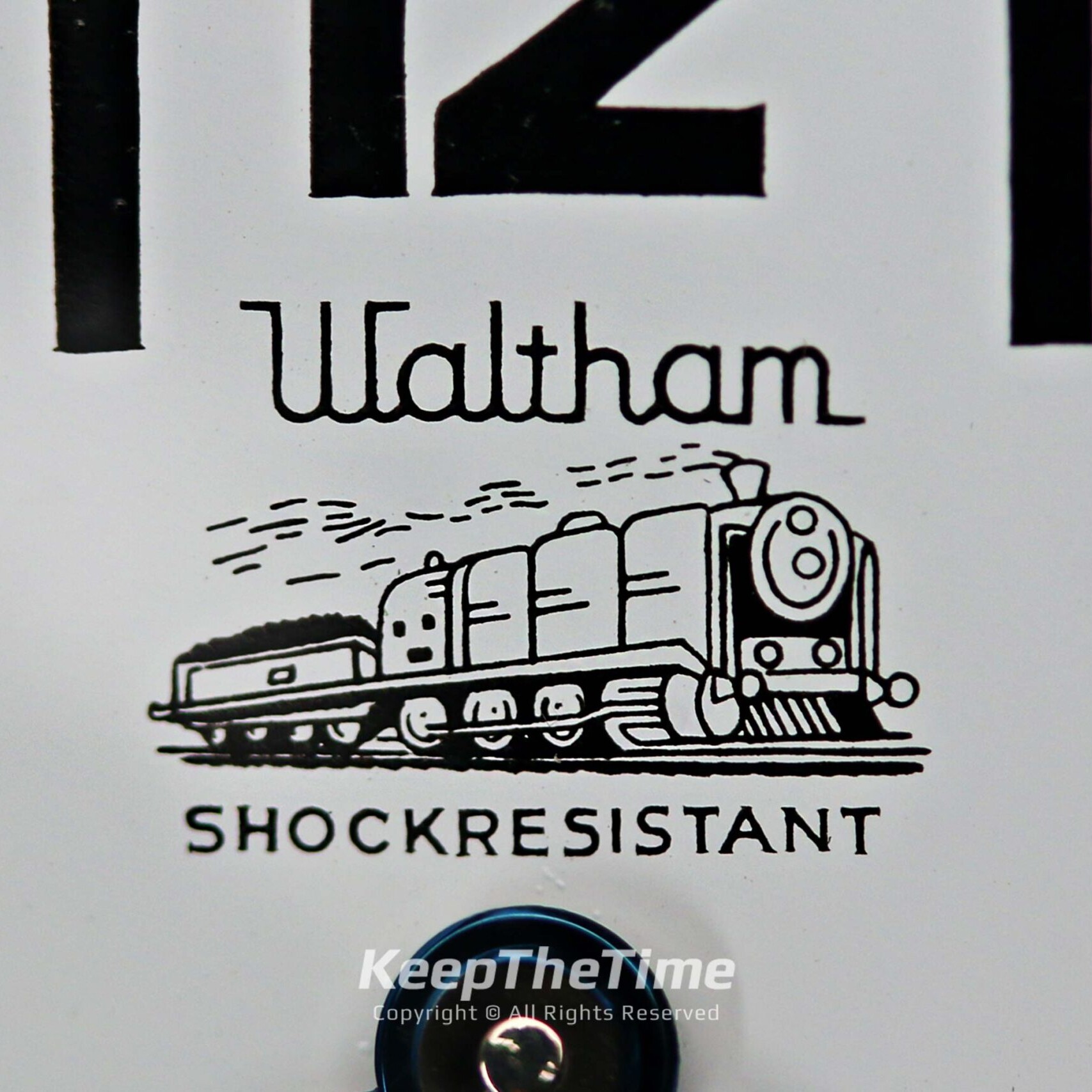 Waltham Swiss Pocket Watch Shockresistant Train Dial