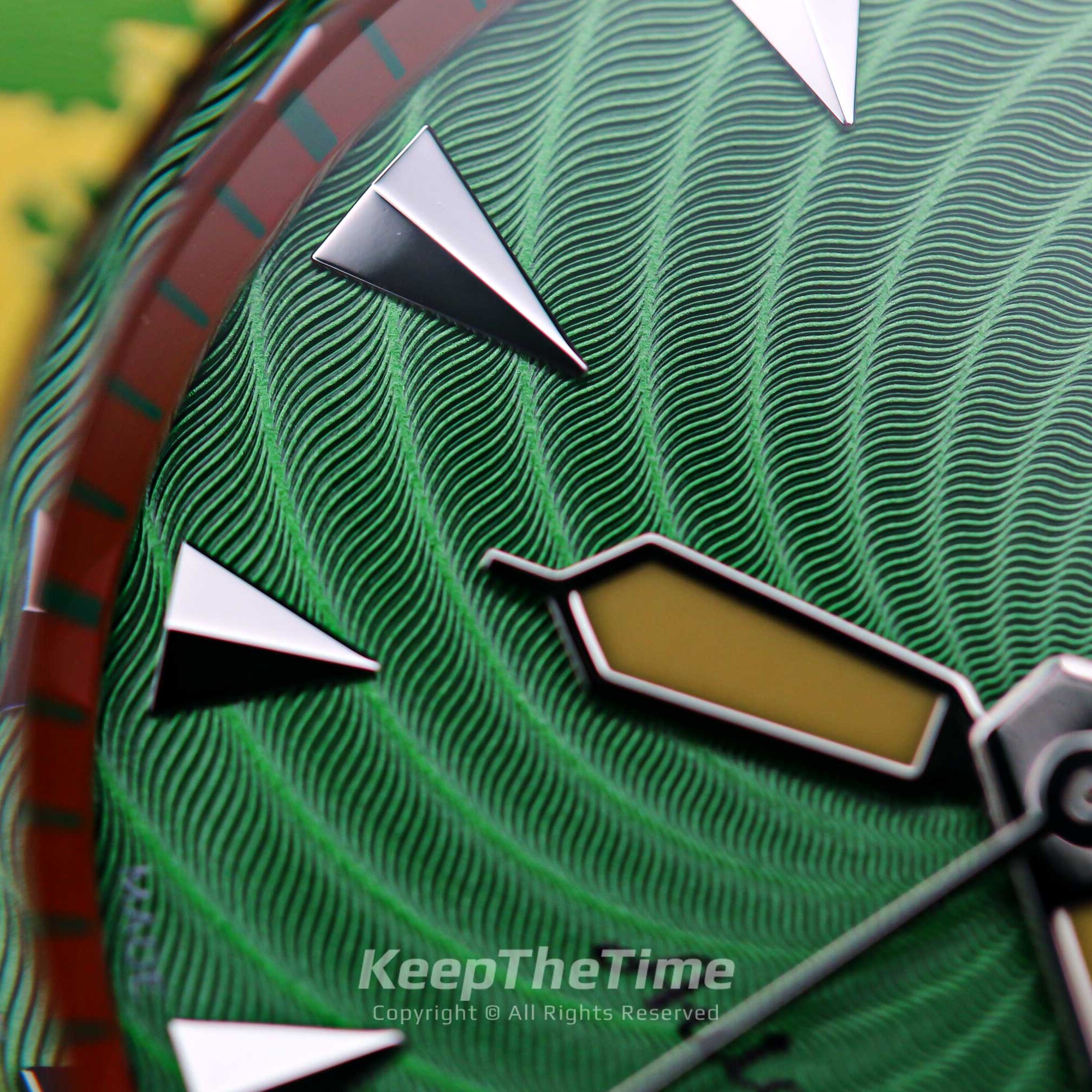 Seiko 5 Street Fighter Blanka Green Limited Edition Dial Guilloche
