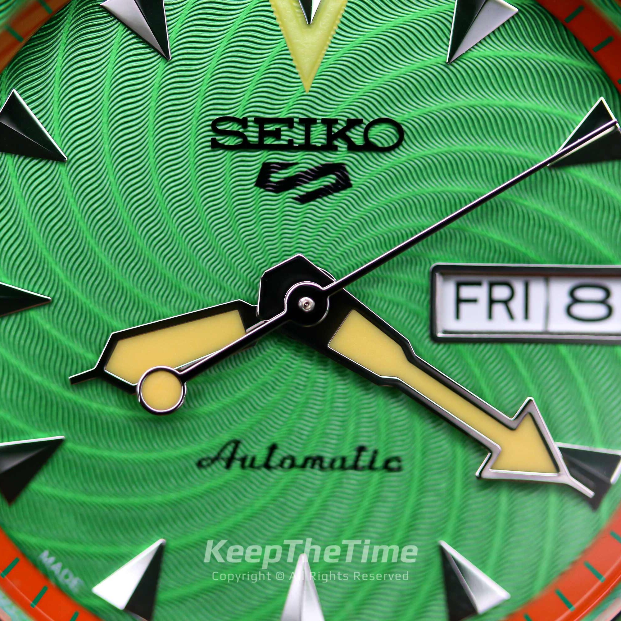 Seiko 5 Street Fighter Blanka Green Limited Edition Dial