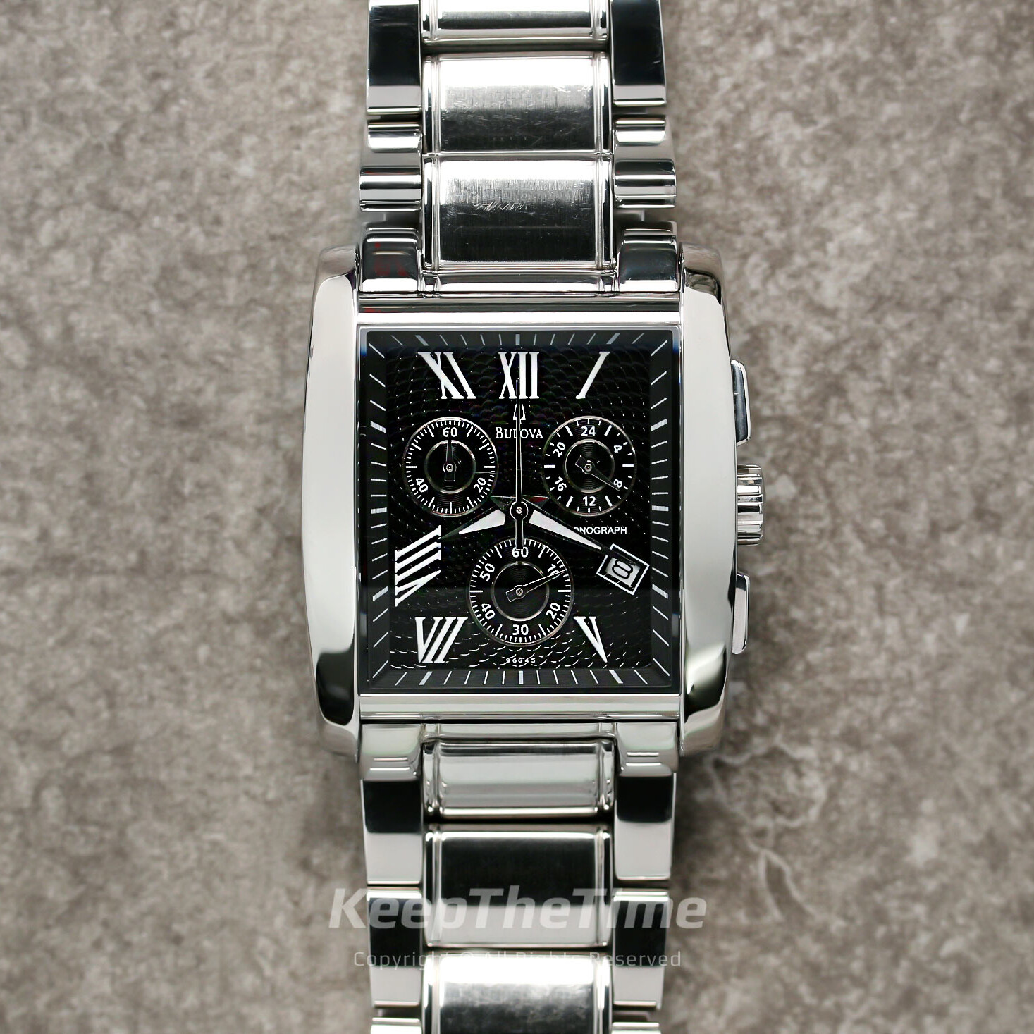 Bulova 96g45 Intermezzo Square Chronograph Watch C864024